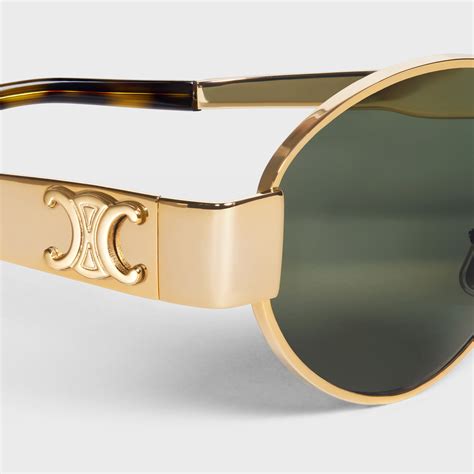 celine triomphe metal round sunglasses|TRIOMPHE METAL 01 SUNGLASSES IN METAL.